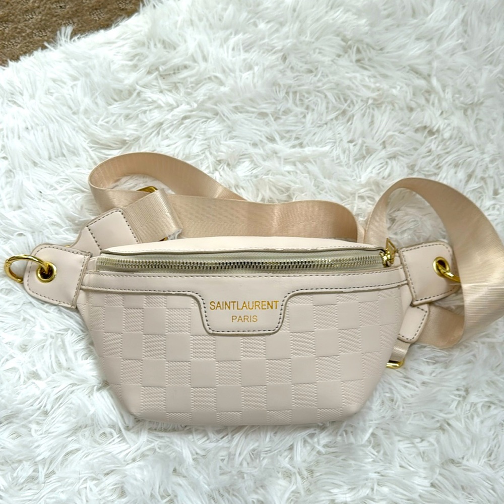 Beige belt bag